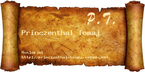 Princzenthal Tomaj névjegykártya